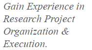 Gain Experience in Research